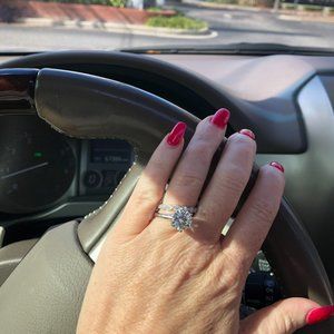 3.26 Tiffany Style Engagement Platinum Round Classic Ring